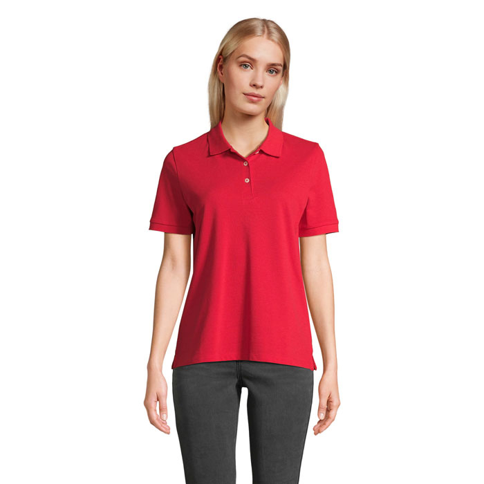 Polo publicitaire pour Femme coton PACIFIC Rouge 1